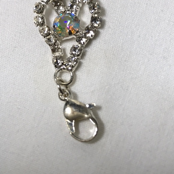 Sparkling rhinestone bracelet, marked - see photo, 8 in length, silver tone - Picture 3 of 7